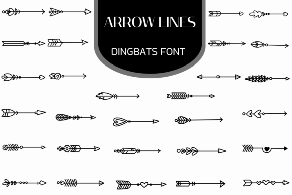 Arrow Lines Font for Web Design and Brand Identity
