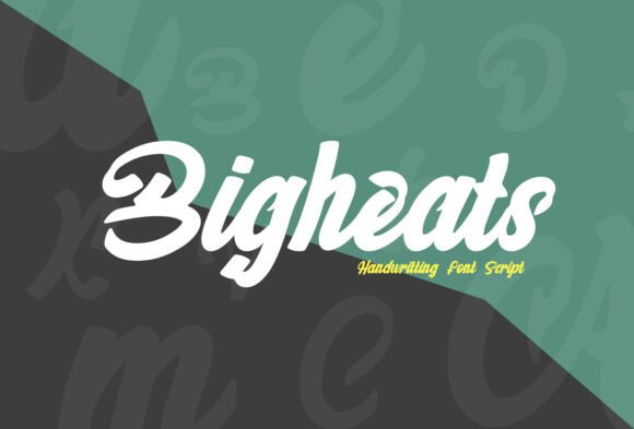 Bigheats: A Handwritten Font for Elegant Editorial Design