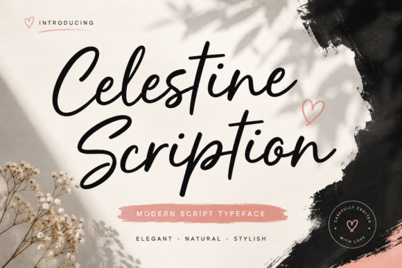 Celestine Scription: A Modern Script Font for Editorial Design