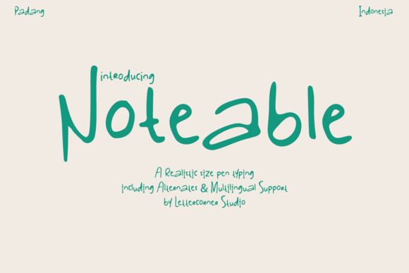 Enhance Your Brand with the Noteable Handwritten Font