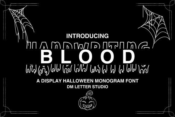 Handwriting Blood Monogram for Branding and Design