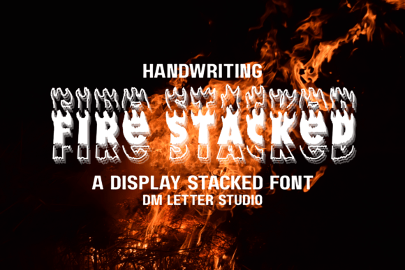 Handwriting Fire Stacked Font Review for Web Design
