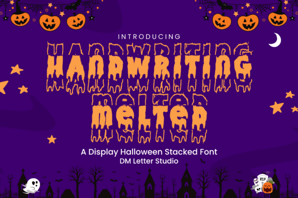 Handwriting Melted Stacked: A Playful Font for Creative Branding