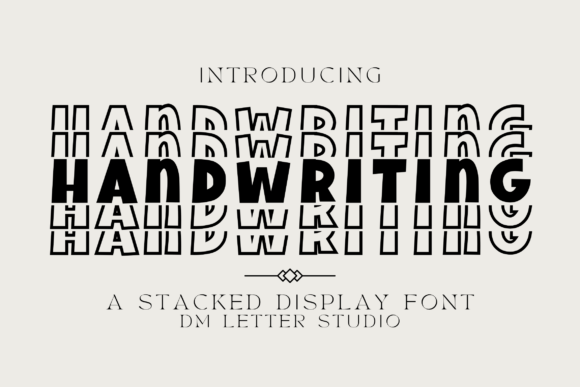 Handwriting Stacked Font for Editorial Design