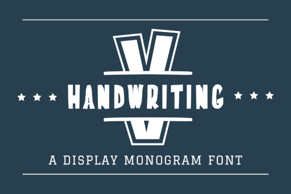 Handwriting Varsity Monogram Font for Branding Projects