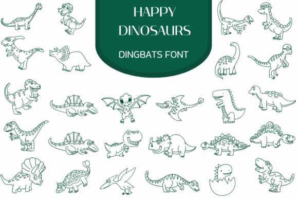 Happy Dinosaurs: A Playful Font for Web Design Projects