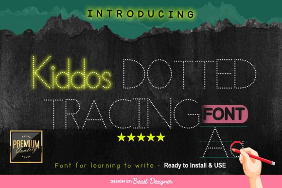 Kiddos Learning Dotted Font for Engaging Brand Content