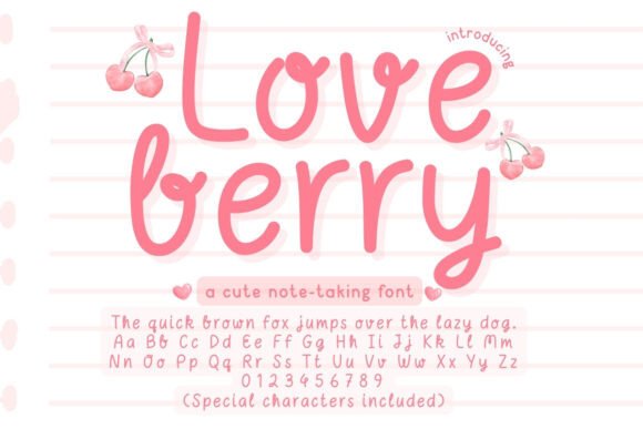 Loveberry: A Playful Handwriting Font for Web Design