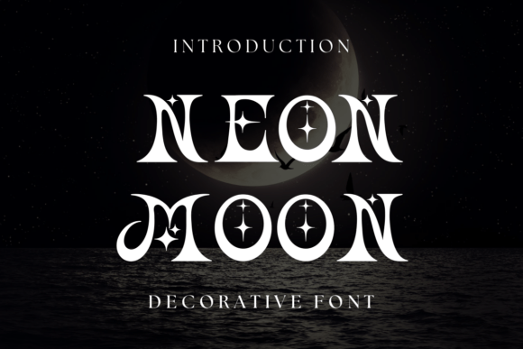 Neon Moon: A Decorative Font for Editorial Design