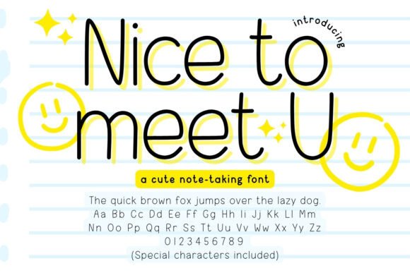 Nice to Meet U Font for Creative Branding Projects