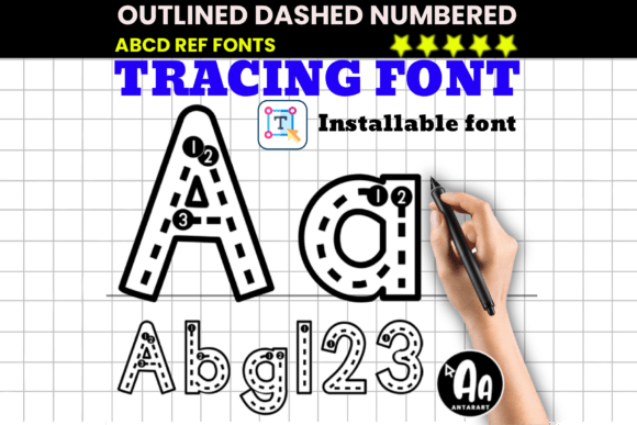 Outlined Dashed Tracing for Creative Branding Projects