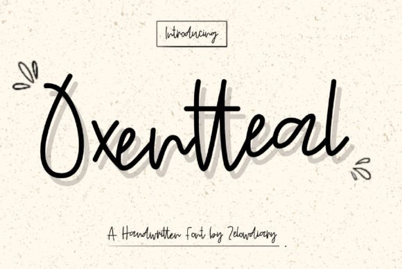 Oxentteal: A Handwritten Font for Professional Branding