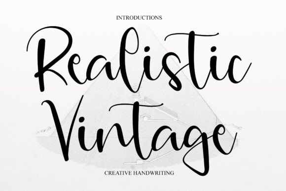 Realistic Vintage Font for Handmade Projects