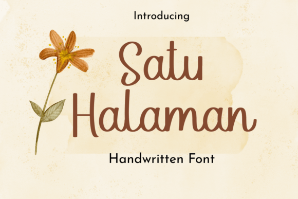 Satu Halaman: A Handwritten Font for Modern Web Design