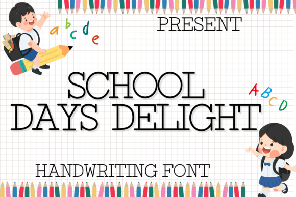 School Day Delight: A Handwritten Font for Modern Editorial Design
