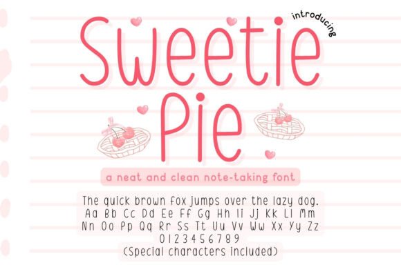 Sweetie Pie: A Handwritten Font for Thoughtful Typography