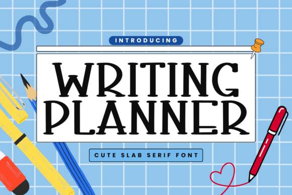 Writing Planner Font for Web Design